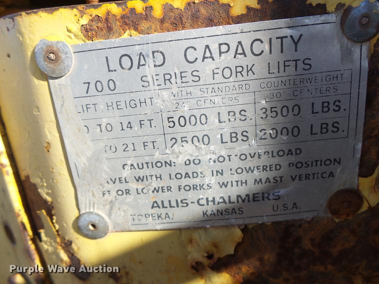 image for item DA9294 Allis Chalmers 700-D rough terrain forklift