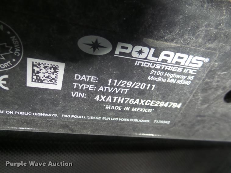 image for item DA9299 2012 Polaris Ranger XP utility vehicle