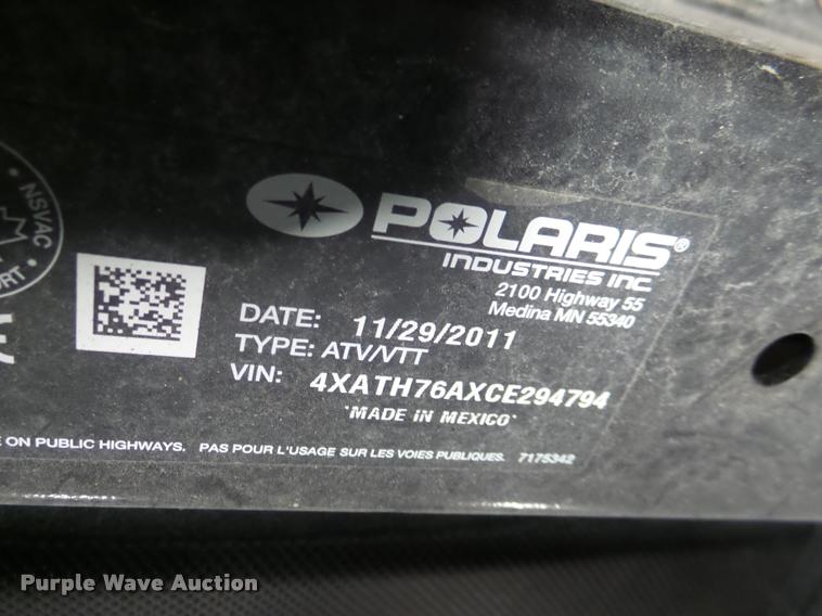 image for item DA9299 2012 Polaris Ranger XP utility vehicle