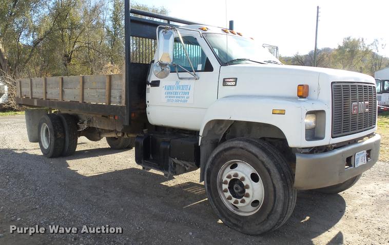 image for item DB2753 2001 GMC C7500 dump flatbed truck