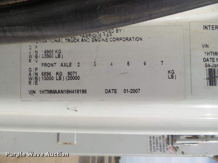 image for item DB3571 2008 International DuraStar 4300 bucket truck