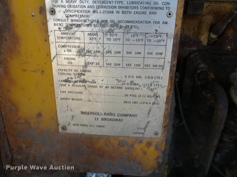 image for item K3408 Ingersoll Rand GRR160 air compressor