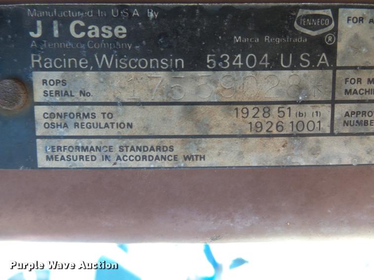 image for item K3410 1987 Case 580K backhoe