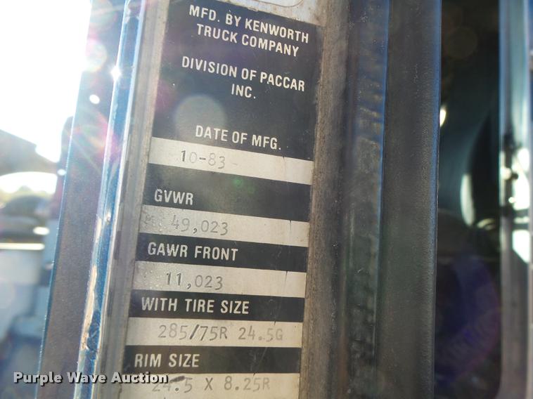 image for item K5581 1984 Kenworth dump truck