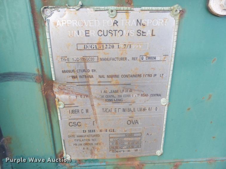 image for item L4230 2002 Capital storage container