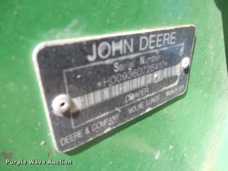 image for item BZ9246 2008 John Deere 936D draper head