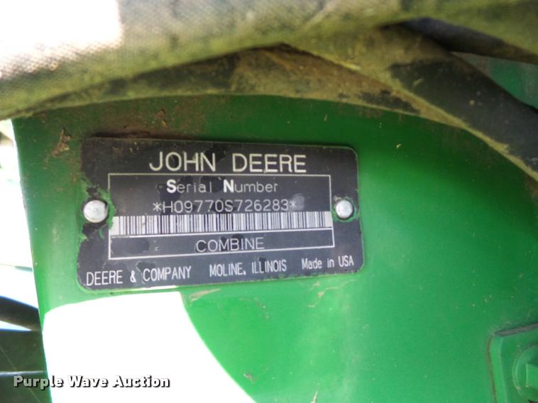 image for item BZ9247 2008 John Deere 9770 STS combine