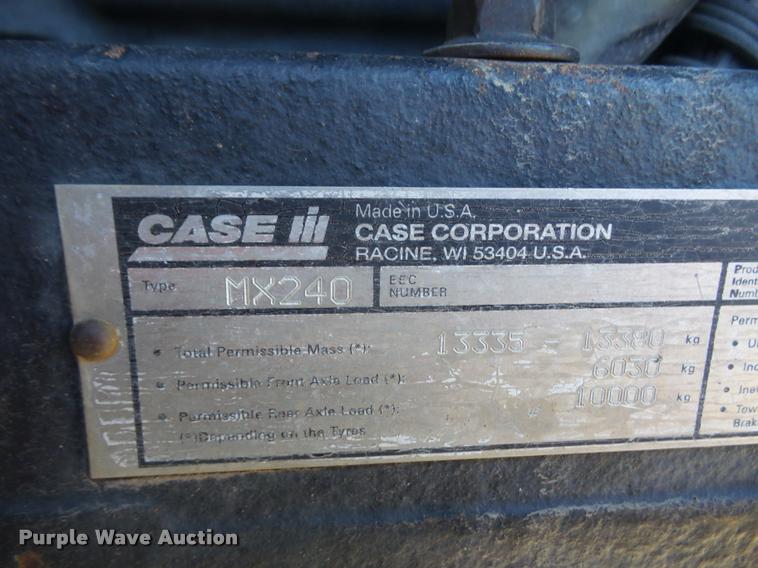 image for item DB2854 1999 Case IH MX240 MFWD tractor