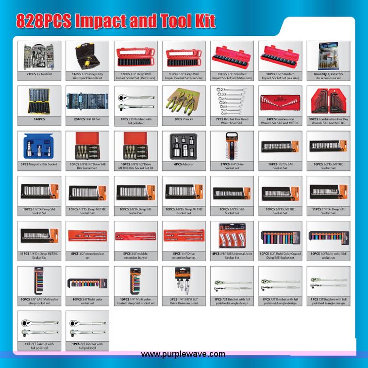 image for item F1902 15 drawer stainless steel work station with tools