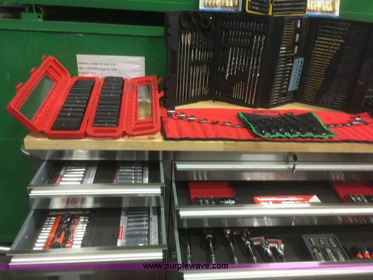 image for item F1902 15 drawer stainless steel work station with tools