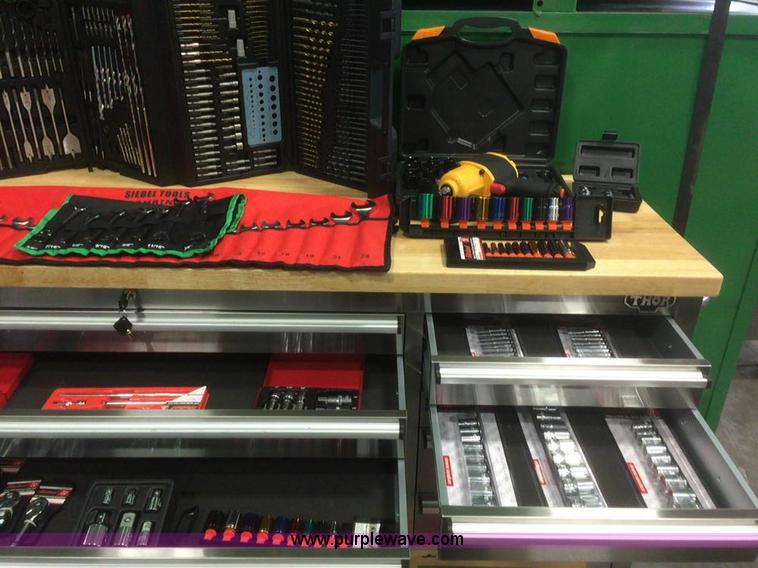 image for item F1902 15 drawer stainless steel work station with tools