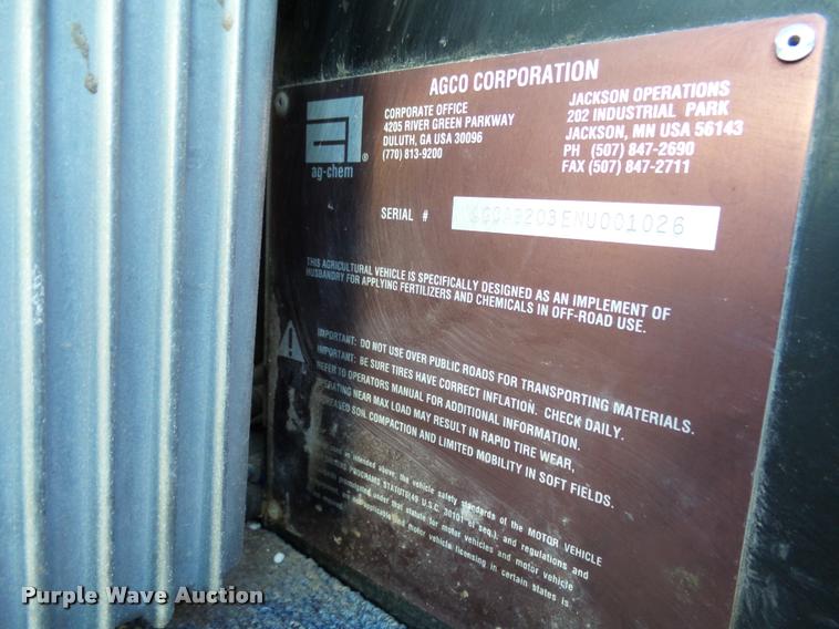 image for item J5454 2009 Ag-Chem TerraGator 9203 self-propelled applicator