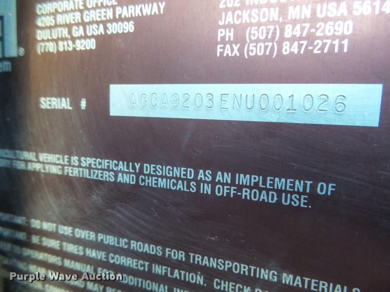 image for item J5454 2009 Ag-Chem TerraGator 9203 self-propelled applicator