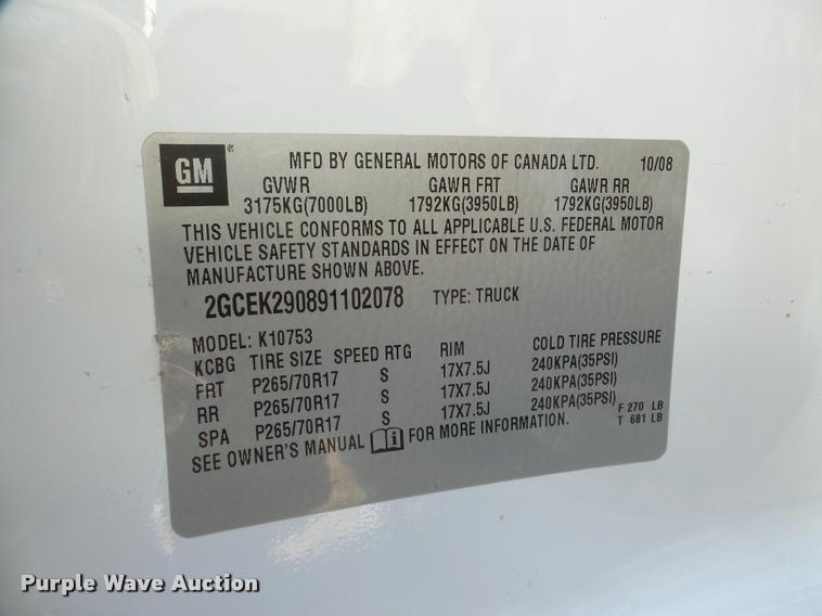 image for item DB5408 2009 Chevrolet Silverado 1500 Ext. Cab pickup truck