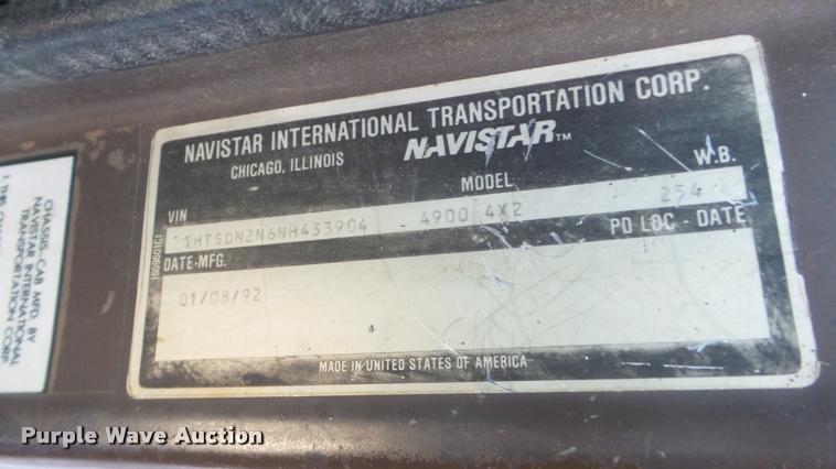 image for item DB5411 1992 International 4900 dump truck