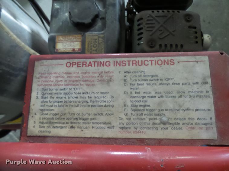 image for item DG9296 Hotsy pressure washer