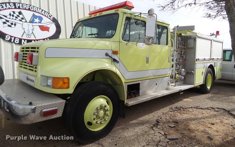 image for item L1728 1993 International 4900 fire truck