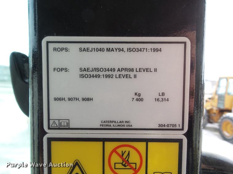 image for item BZ9977 2011 Caterpillar 906H wheel loader