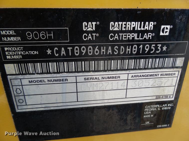 image for item BZ9977 2011 Caterpillar 906H wheel loader