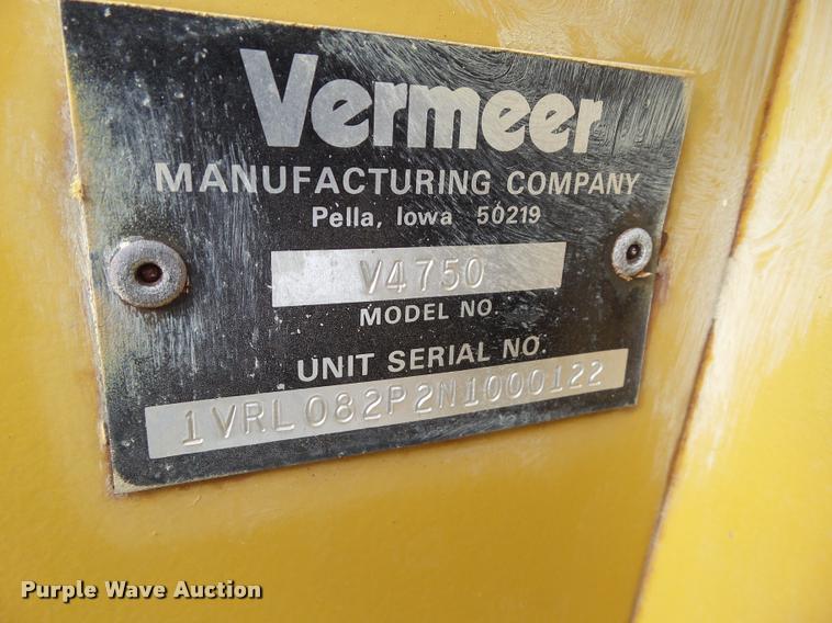 image for item BZ9982 1992 Vermeer V4750 trencher