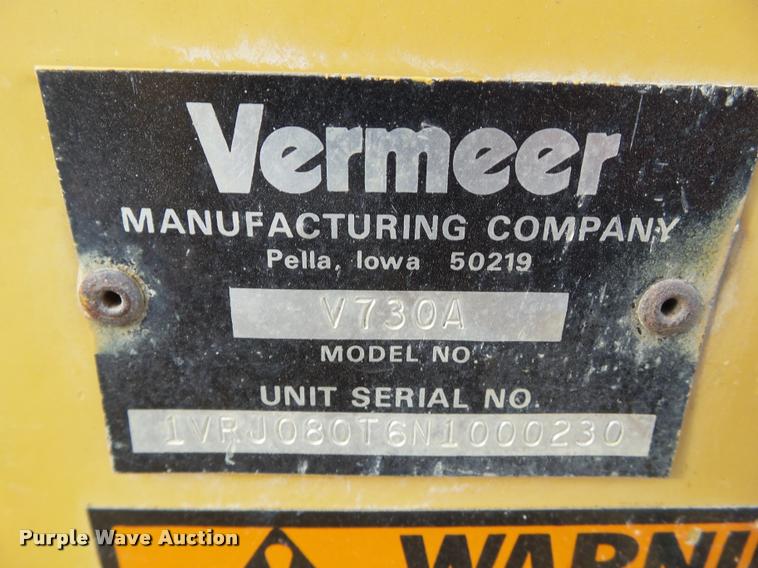 image for item BZ9982 1992 Vermeer V4750 trencher