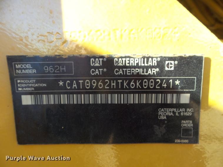 image for item DA5238 2007 Caterpillar 962H wheel loader
