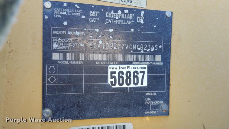 image for item DA5825 2004 Caterpillar 277 skid steer