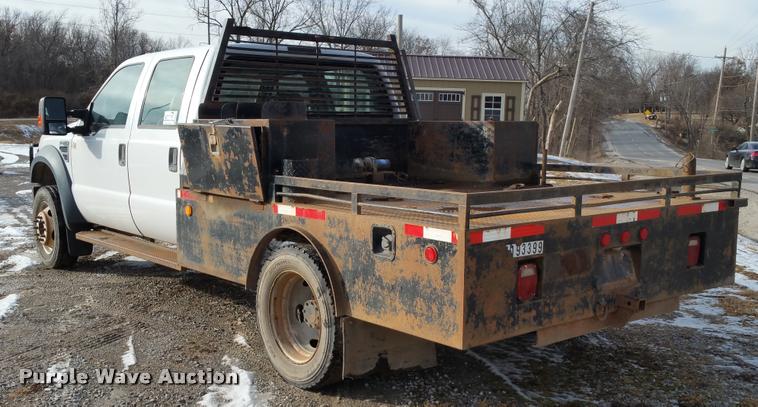 image for item DA5829 2008 Ford F450 Super Duty Crew Cab flatbed truck