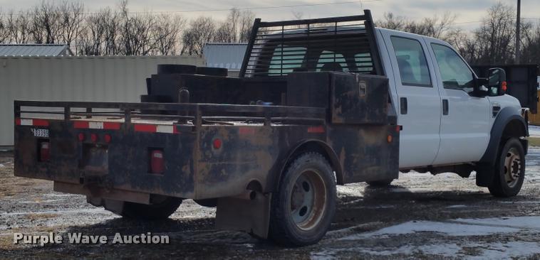 image for item DA5829 2008 Ford F450 Super Duty Crew Cab flatbed truck