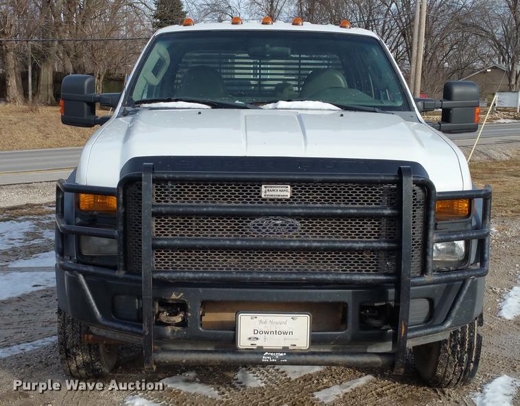 image for item DA5829 2008 Ford F450 Super Duty Crew Cab flatbed truck