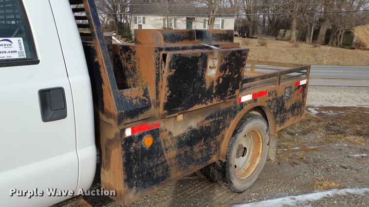 image for item DA5829 2008 Ford F450 Super Duty Crew Cab flatbed truck