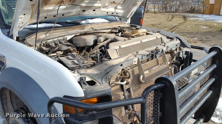 image for item DA5829 2008 Ford F450 Super Duty Crew Cab flatbed truck