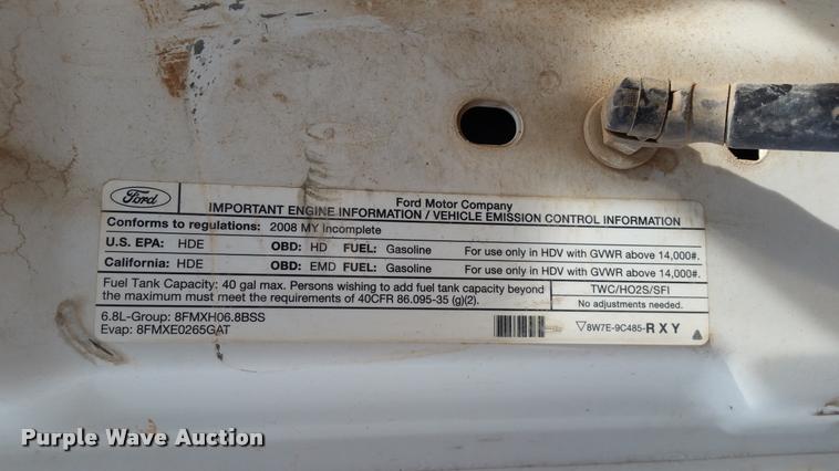 image for item DA5829 2008 Ford F450 Super Duty Crew Cab flatbed truck