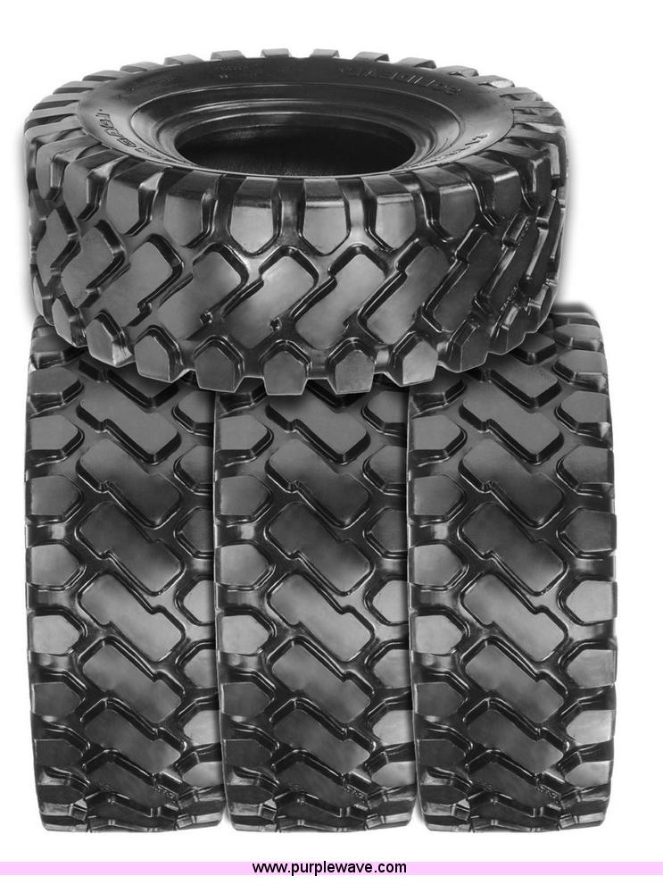 image for item F1057 (4) Honor E-3/L3 23.5x25 loader tires