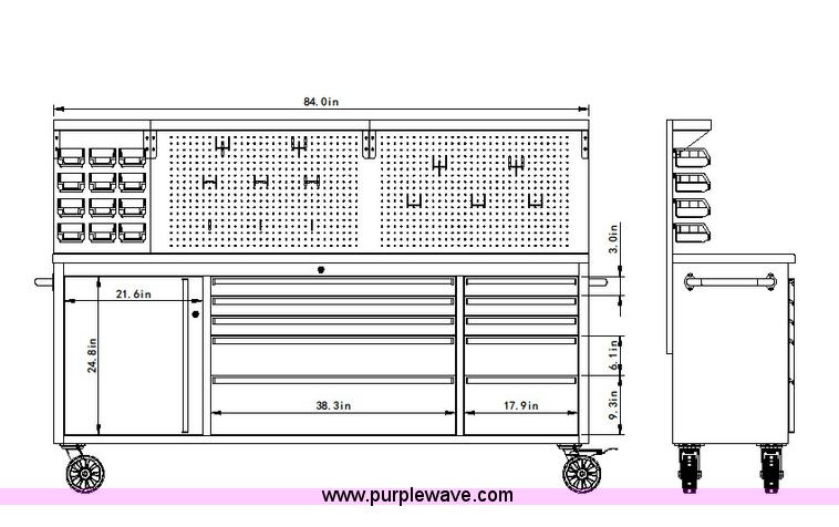 image for item F1073 Siebel 84" tool bench