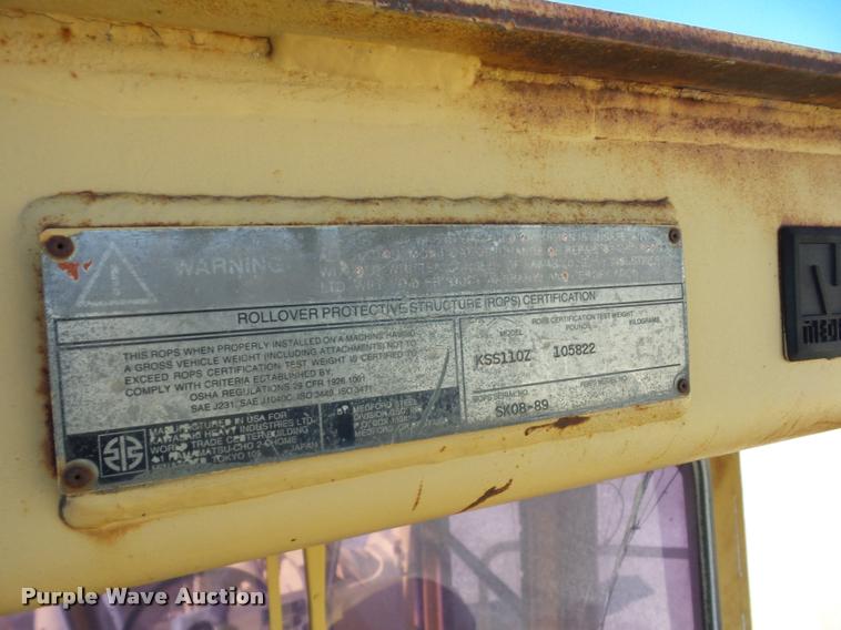 image for item J8669 1988 Kawasaki 110Z II wheel loader