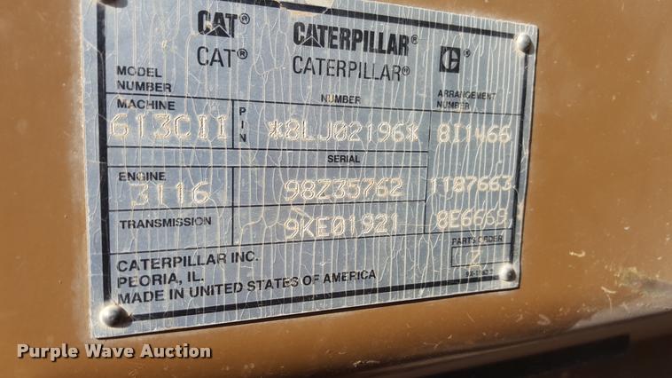 image for item L1720 2001 Caterpillar 613C Series II elevating scraper