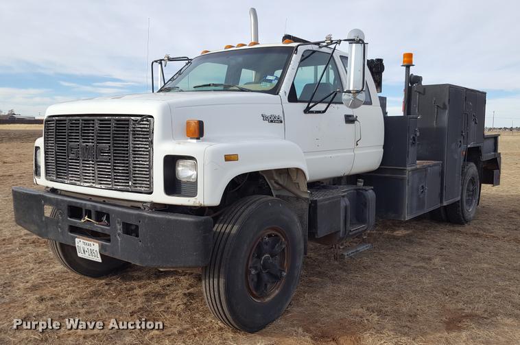 image for item L1723 1994 GMC TopKick service truck with crane