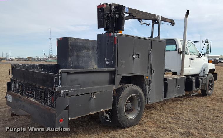 image for item L1723 1994 GMC TopKick service truck with crane
