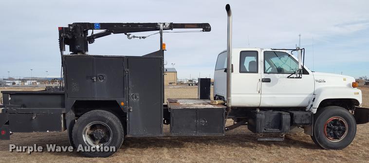 image for item L1723 1994 GMC TopKick service truck with crane