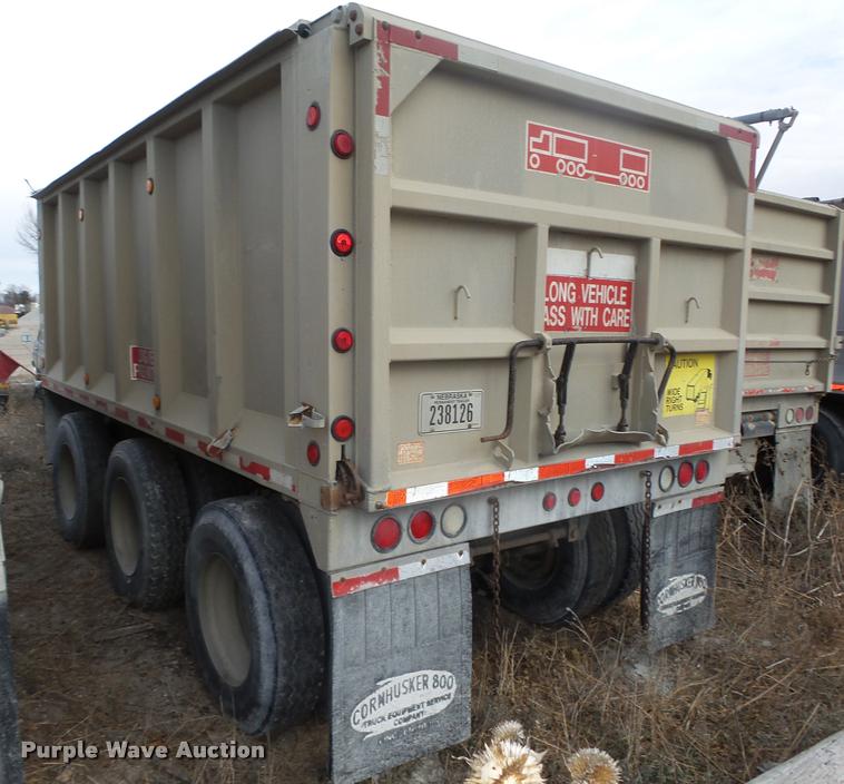 image for item L4244 1990 Cornhusker end dump pup trailer