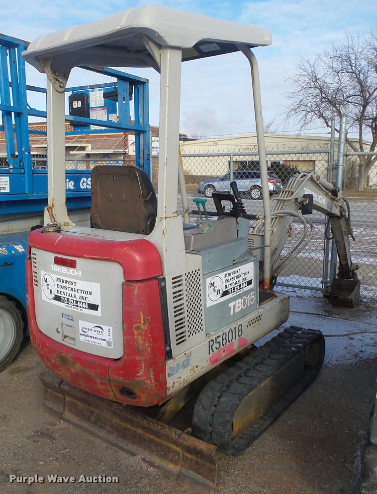 image for item L4248 1999 Takeuchi TB015 compact excavator