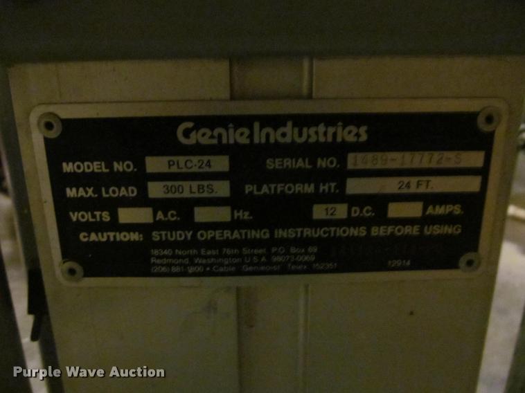 image for item BT9138 Genie PLC-24 man lift