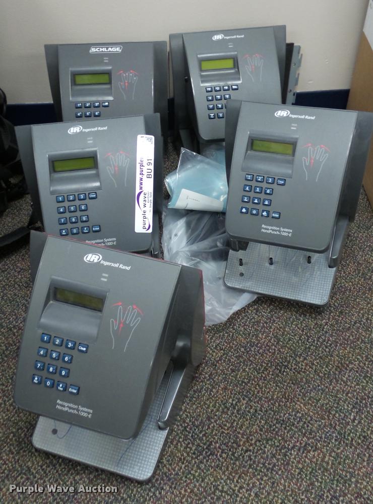 (5) Hand Scan time card machines in Louisburg, KS Item BU9184 sold