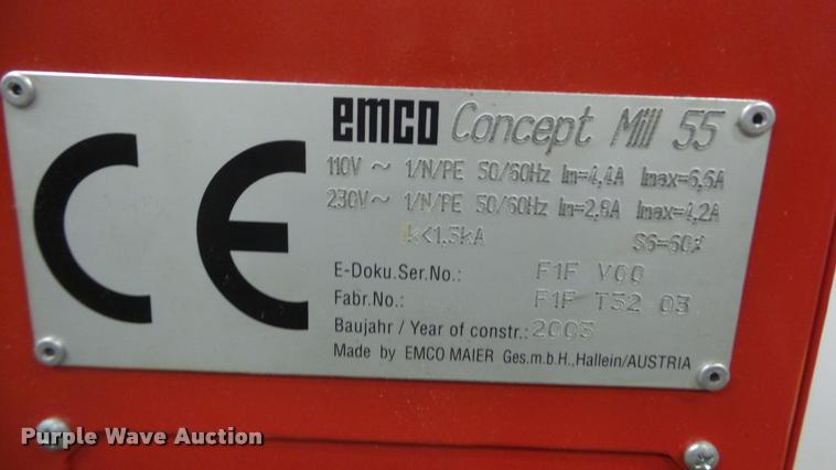 image for item BU9335 Emco Concept Mill 55 desktop milling machine