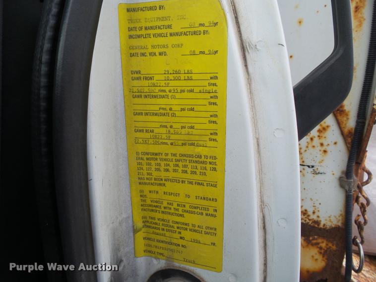 image for item BZ9978 1995 GMC TopKick dump truck