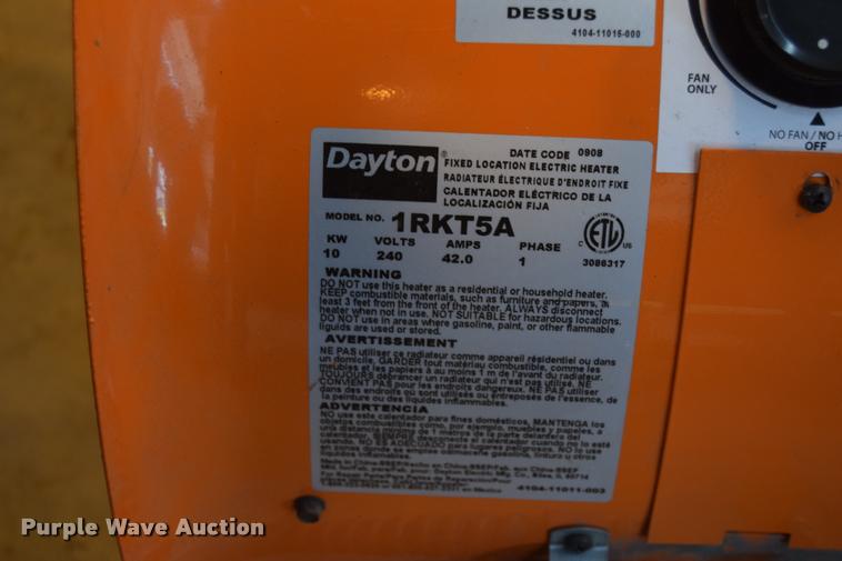 image for item CB9081 (2) Dayton heaters