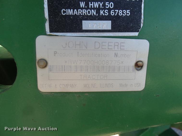image for item DB1799 1995 John Deere 7700 tractor