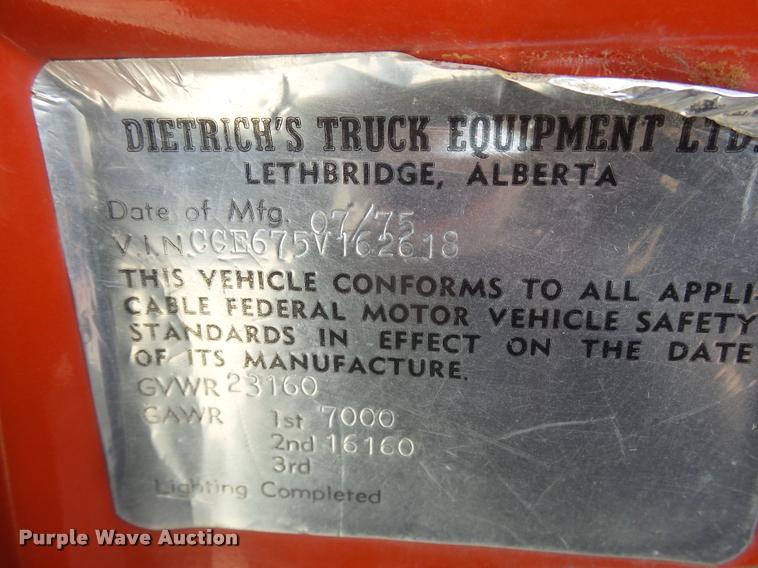 image for item DB1807 1975 Chevrolet C65 grain truck