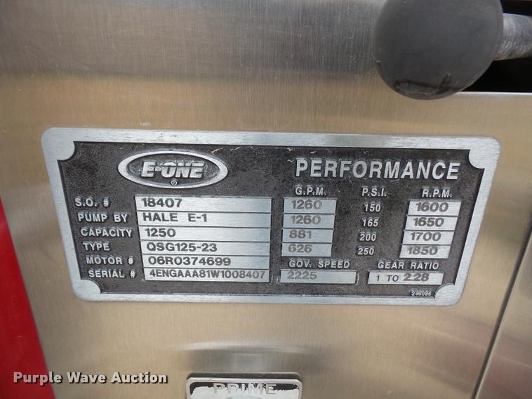 image for item DB2764 1998 Emergency One pumper fire truck